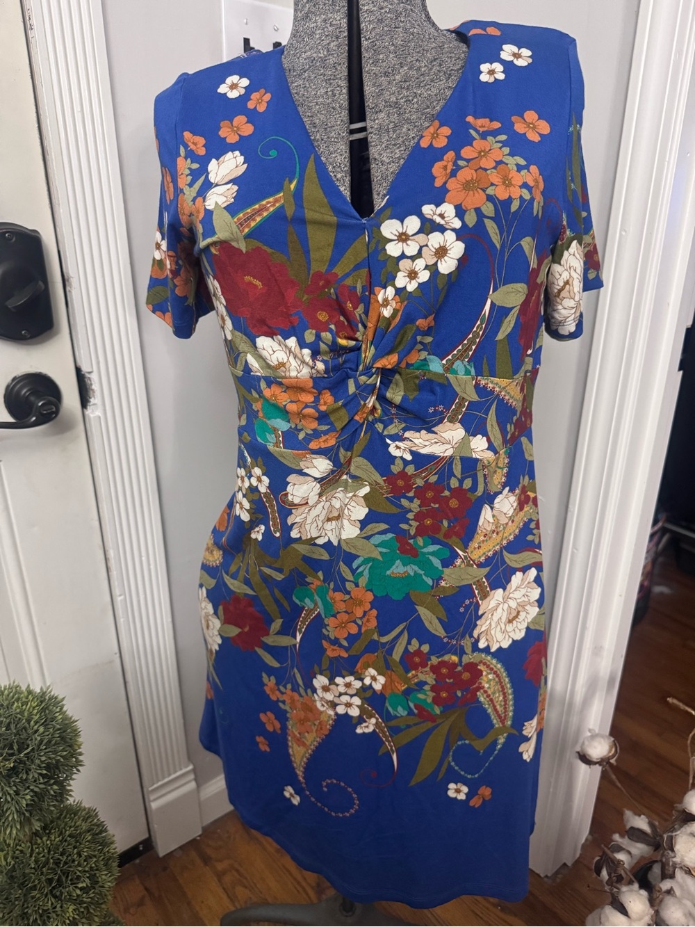 Women’s Johnny Was Tee Bee Twist Front Swing Dress Small